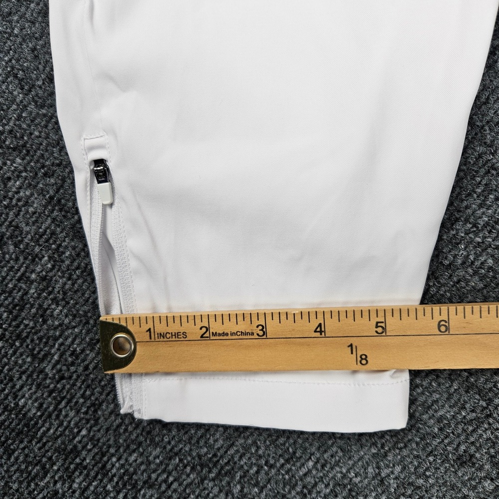 Primo Golf Joggers Pant Men 38 Short White Performance Tapered Ankle Zip Stretch - Picture 7 of 9